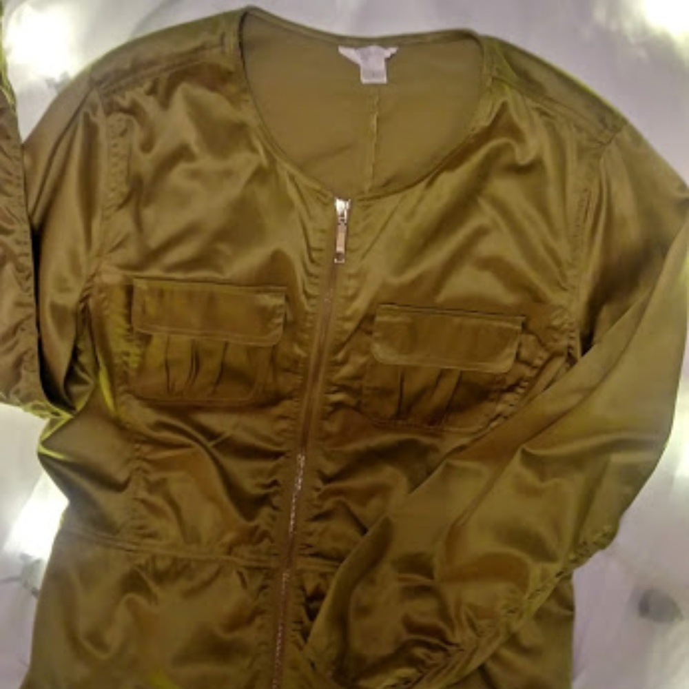 Chartreuse Bomber Christopher & Banks